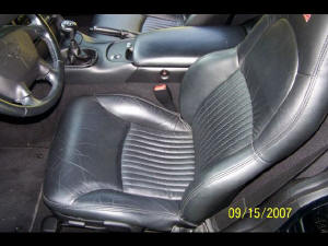 This is what leather seats look like if you seat on them for 5 years.